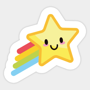 RAINBOW CUTE KAWAII ANIME WEATHER KAOMOJI EMOTICON CARTOON Sticker